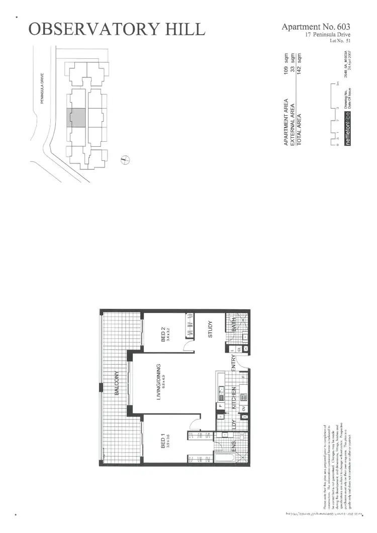 Floorplan of Homely apartment listing, 603/15-17 Peninsula Drive, Breakfast Point NSW 2137