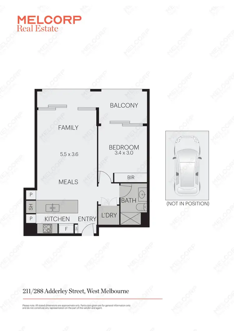 Floorplan of Homely apartment listing, 211/288 Adderley Street, West Melbourne VIC 3003