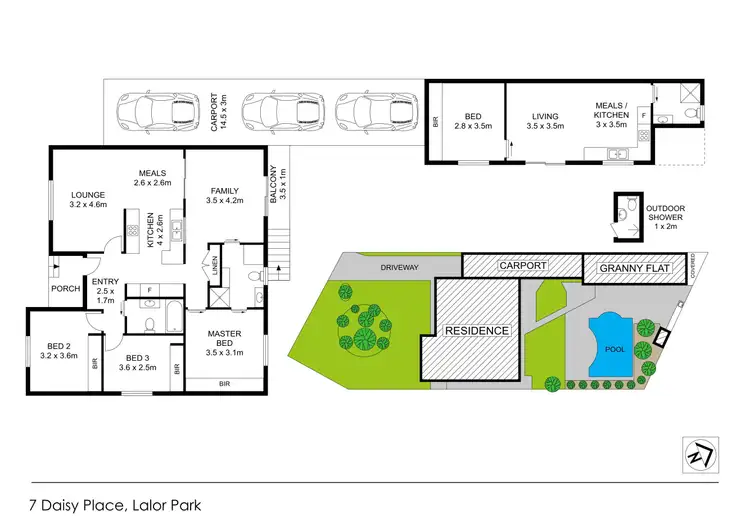 Floorplan of Homely house listing, 7 Daisy Place, Lalor Park NSW 2147