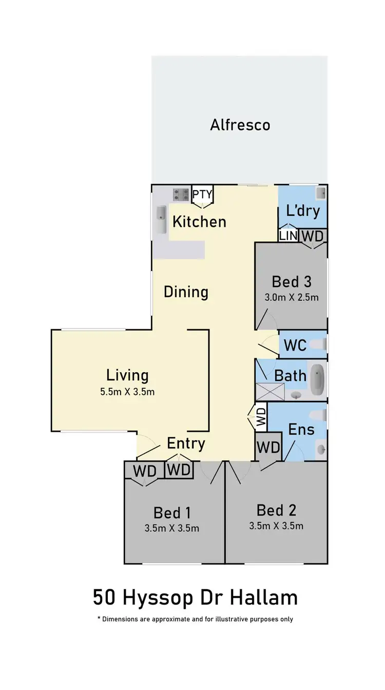 Floorplan of Homely house listing, 50 Hyssop Drive, Hallam VIC 3803