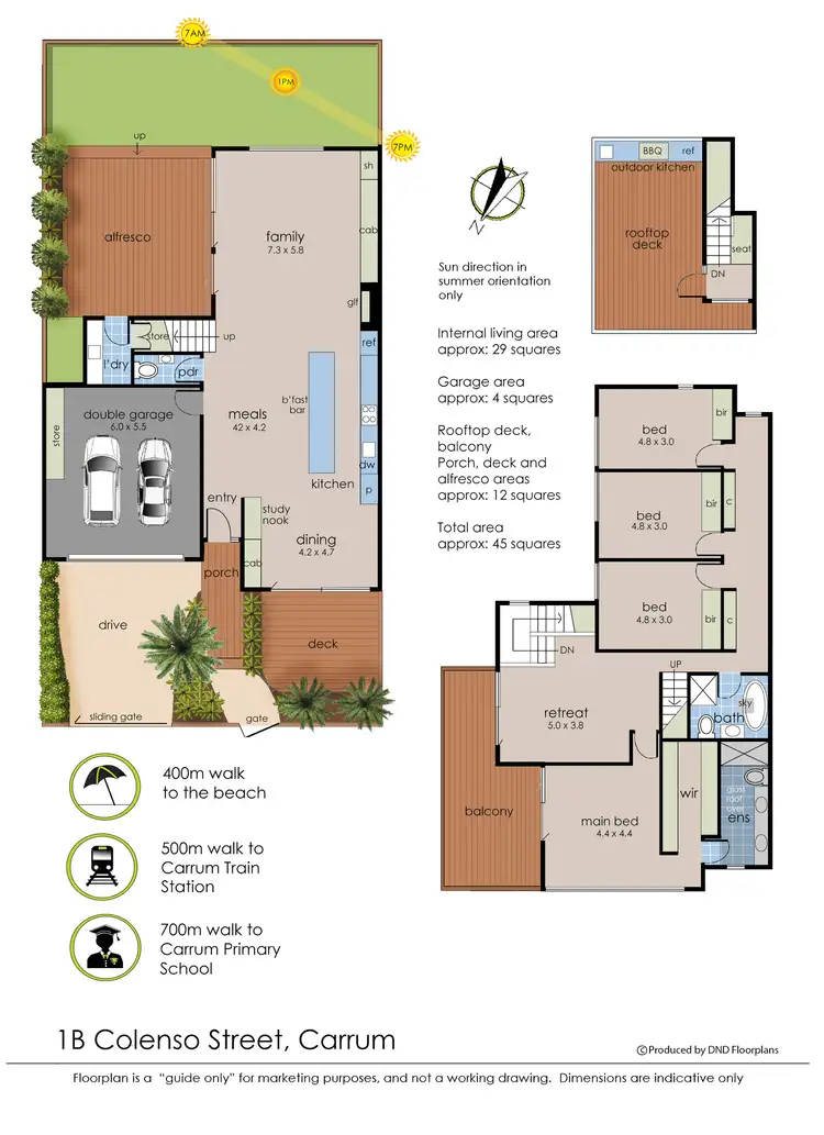 Floorplan of Homely townhouse listing, 1B Colenso Street, Carrum VIC 3197