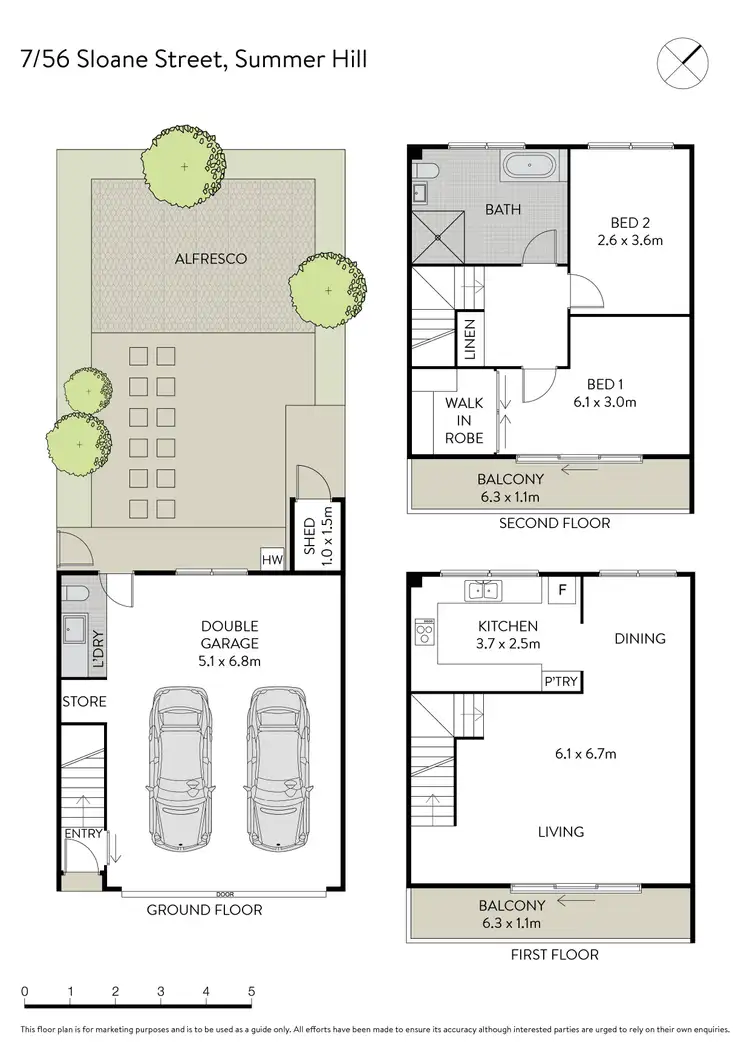 Floorplan of Homely townhouse listing, 7/56 Sloane Street, Summer Hill NSW 2130