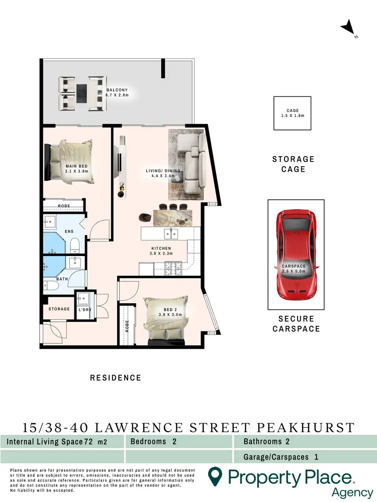 Floorplan of Homely apartment listing, 15/38-40 Lawrence Street, Peakhurst NSW 2210