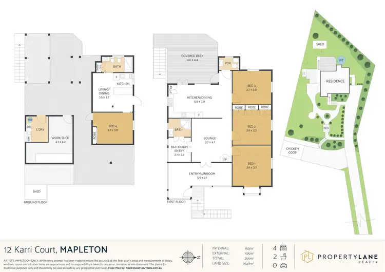 Floorplan of Homely house listing, 12 Karri Court, Mapleton QLD 4560