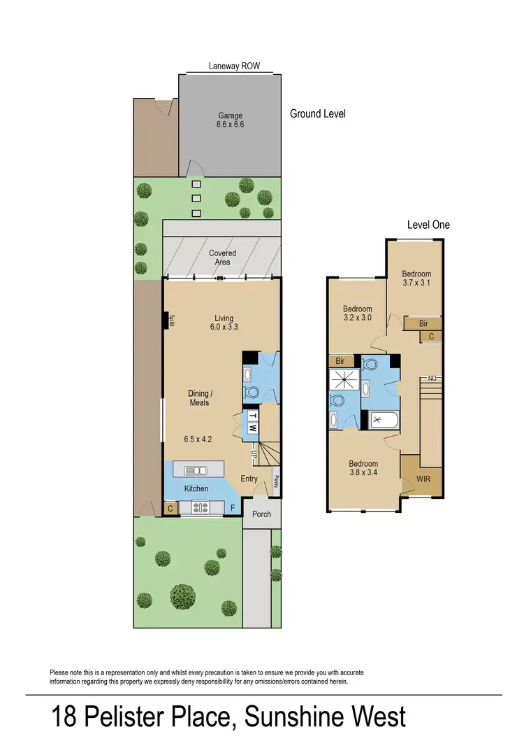 Floorplan of Homely townhouse listing, 18 Pelister Place, Sunshine West VIC 3020