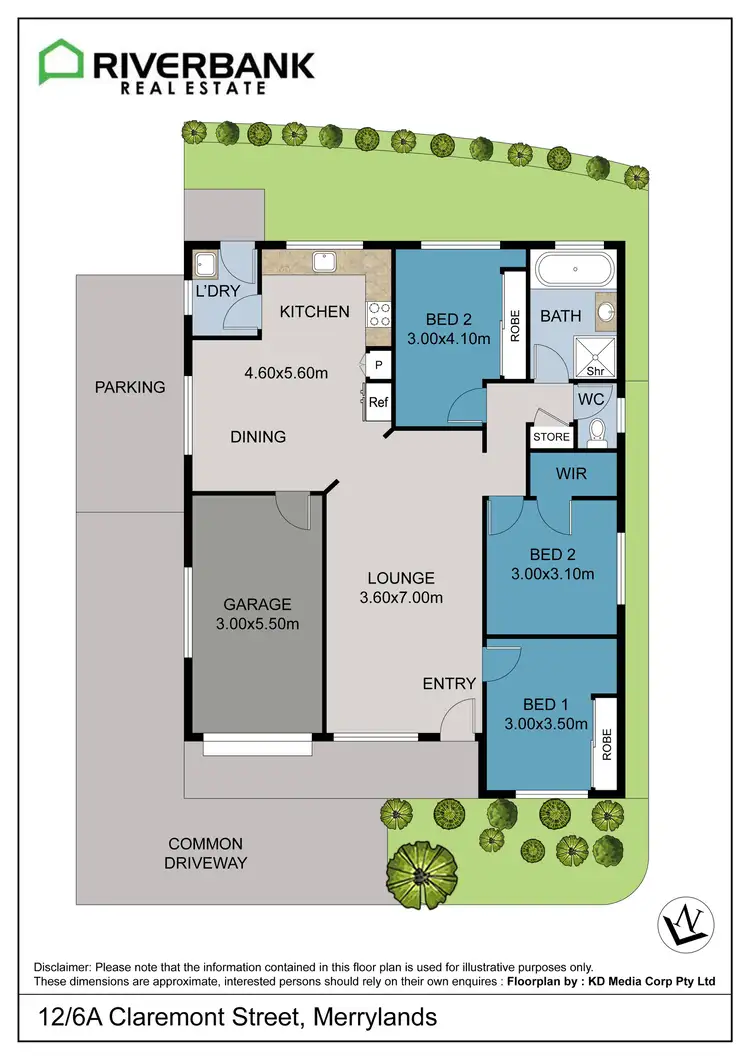 Floorplan of Homely villa listing, 12/6A Claremont Street, Merrylands NSW 2160