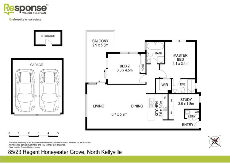Floorplan of Homely unit listing, 85/23 Regent Honeyeater Grove, North Kellyville NSW 2155