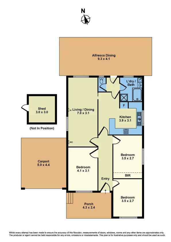 Floorplan of Homely house listing, 8 Malabar Close, Sunshine West VIC 3020