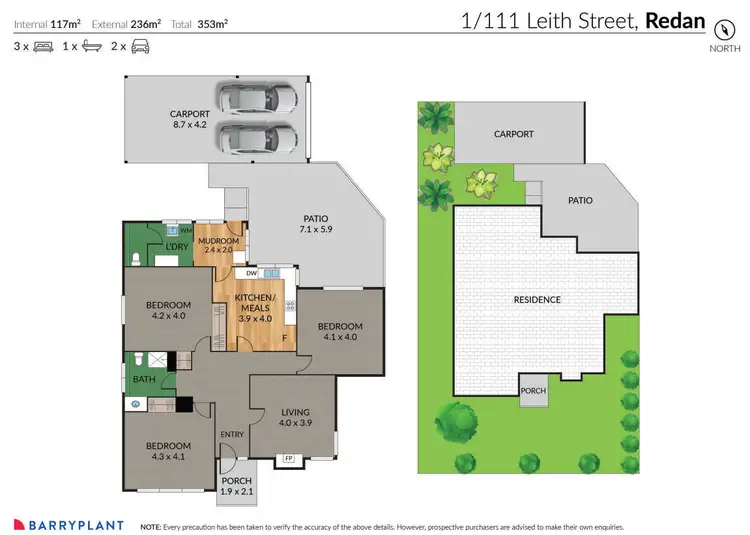 Floorplan of Homely unit listing, 1/111 Leith Street, Redan VIC 3350