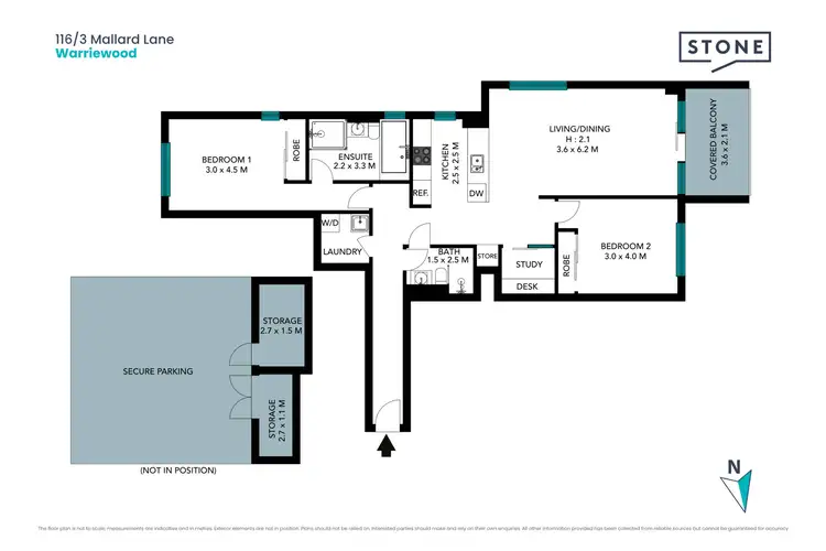 Floorplan of Homely unit listing, 116/3 Mallard Lane, Warriewood NSW 2102
