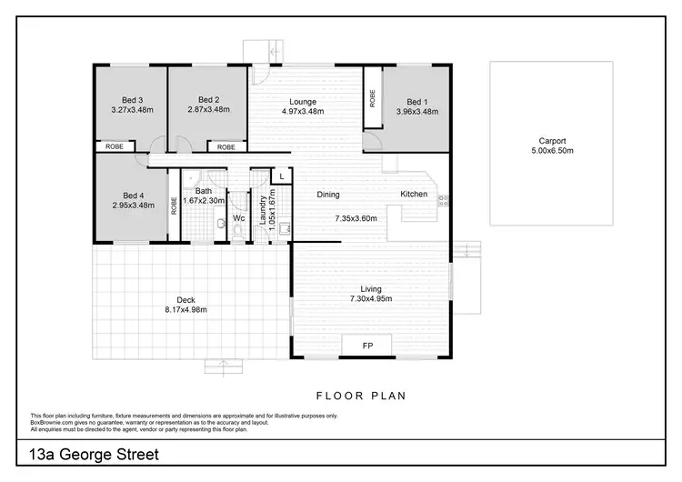 Floorplan of Homely house listing, 13a George Street, Gunnedah NSW 2380