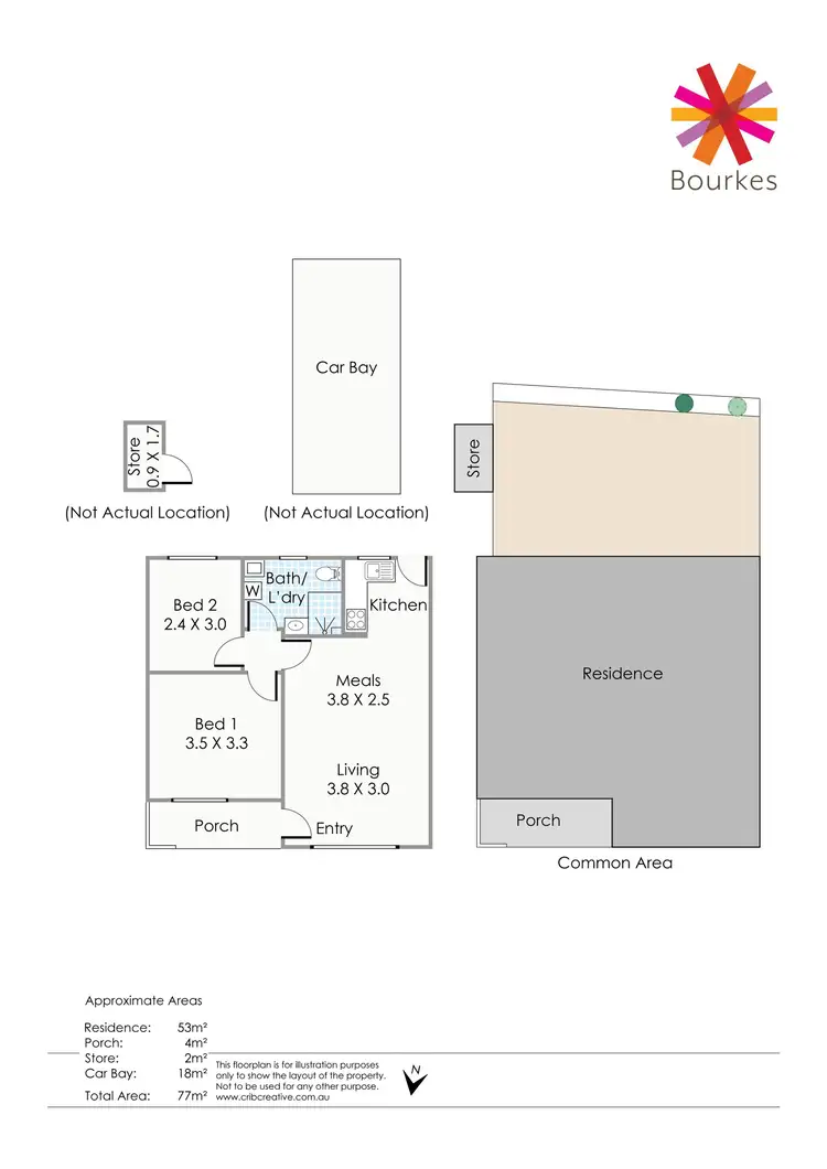 Floorplan of Homely unit listing, 4/222 Labouchere Road, Como WA 6152