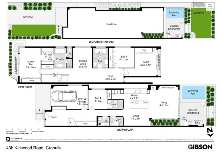 Floorplan of Homely semi-detached listing, 43B Kirkwood Road, Cronulla NSW 2230