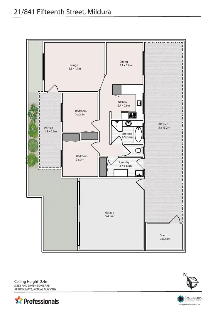 Floorplan of Homely unit listing, 21/841 Fifteenth Street, Mildura VIC 3500
