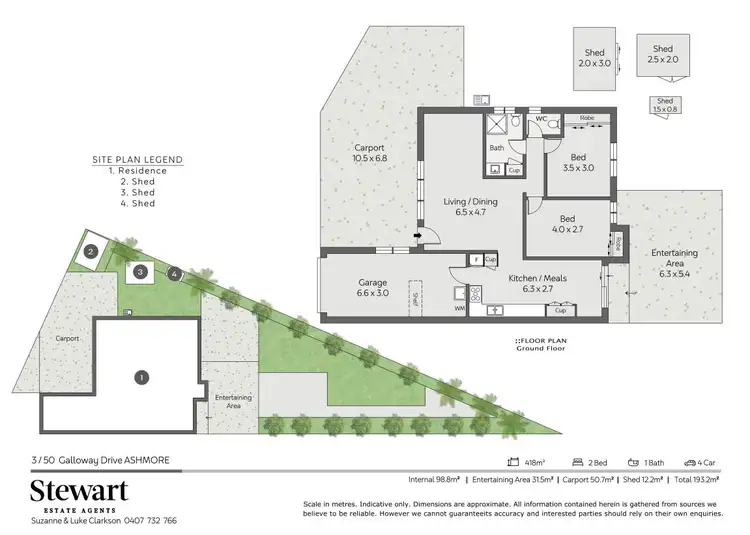Floorplan of Homely townhouse listing, 3/50 Galloway Drive, Ashmore QLD 4214