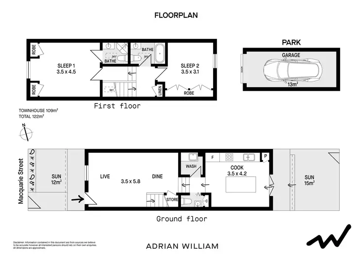 Floorplan of Homely townhouse listing, 2/27-31 Macquarie Street, Leichhardt NSW 2040