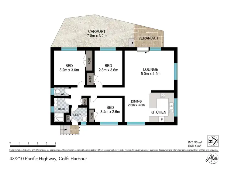 Floorplan of Homely villa listing, 43/210 Pacific Highway, North Boambee Valley NSW 2450