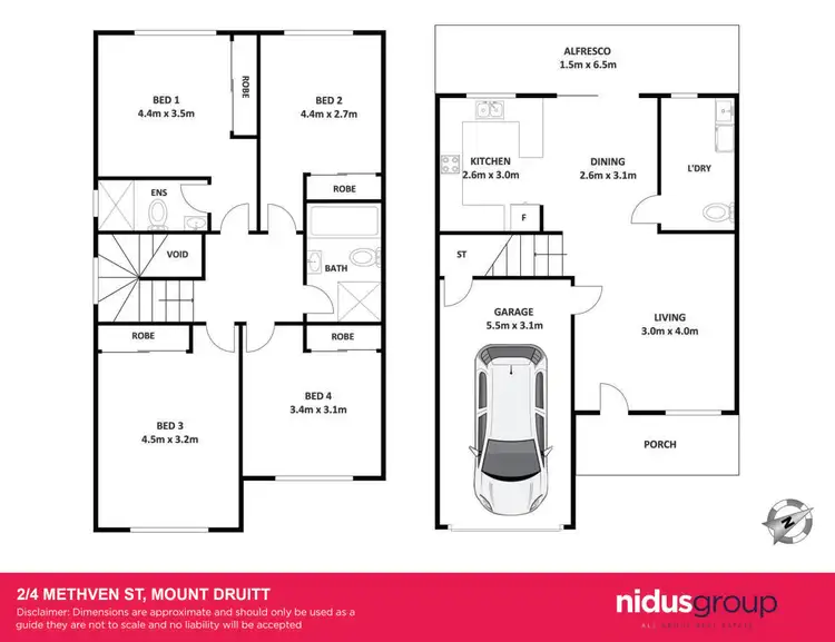 Floorplan of Homely townhouse listing, 2/4 Methven Street, Mount Druitt NSW 2770