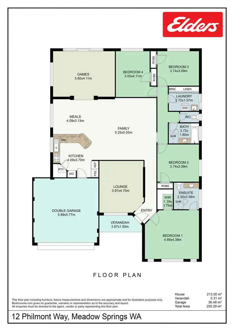 Floorplan of Homely house listing, 12 Philmont Way, Meadow Springs WA 6210