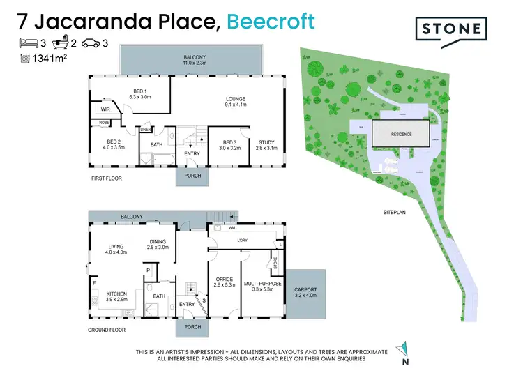 Floorplan of Homely house listing, 7 Jacaranda Place, Beecroft NSW 2119