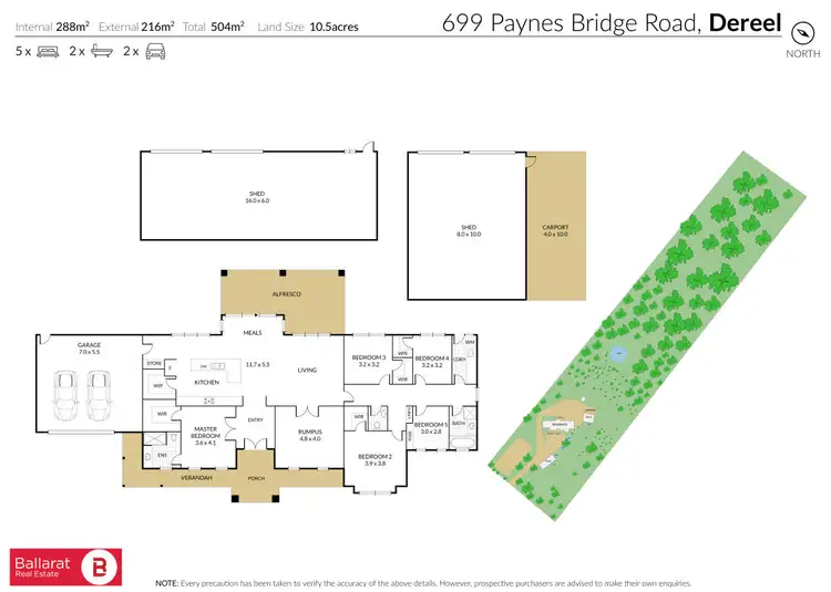 Floorplan of Homely house listing, 699 Paynes  Bridge Road, Dereel VIC 3352