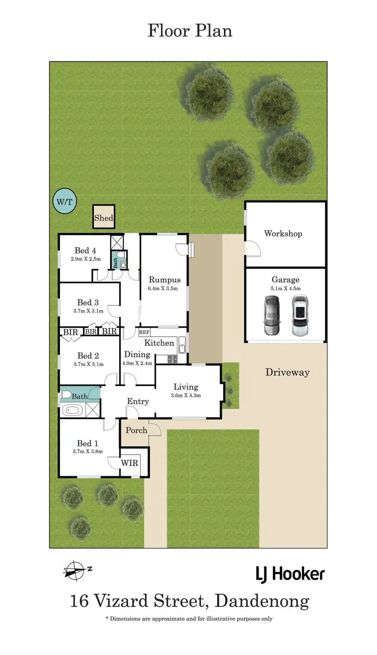 Floorplan of Homely house listing, 16 Vizard Street, Dandenong VIC 3175