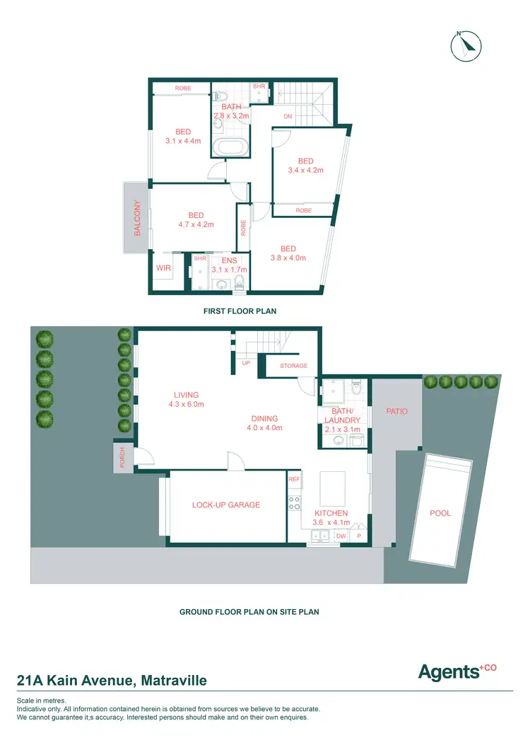 Floorplan of Homely semi-detached listing, 21A Kain Avenue, Matraville NSW 2036