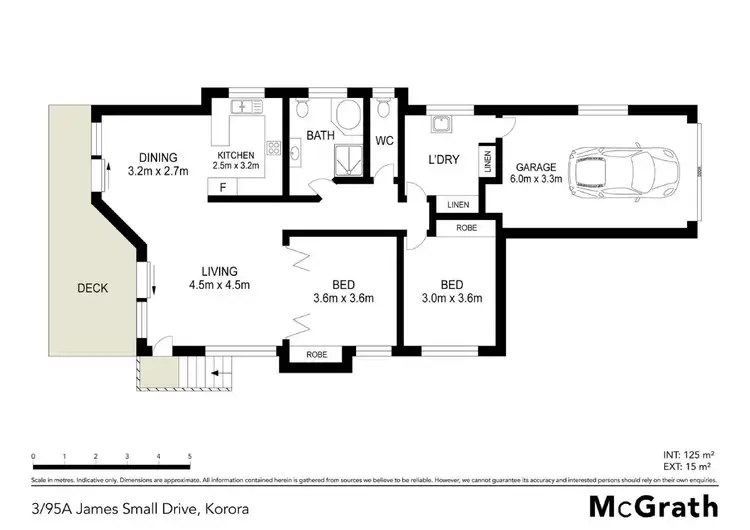 Floorplan of Homely villa listing, 3/95a James Small Drive, Korora NSW 2450