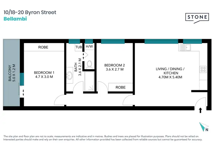 Floorplan of Homely unit listing, 10/18-20 Byron Street, Bellambi NSW 2518