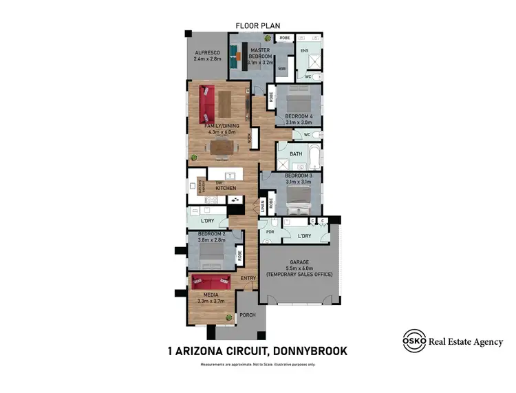 Floorplan of Homely house listing, 1 Arizona Circuit, Donnybrook VIC 3064