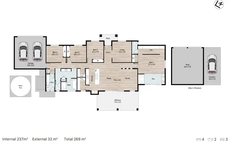 Floorplan of Homely rural property listing, 125-133 Panitz Drive, Jimboomba QLD 4280