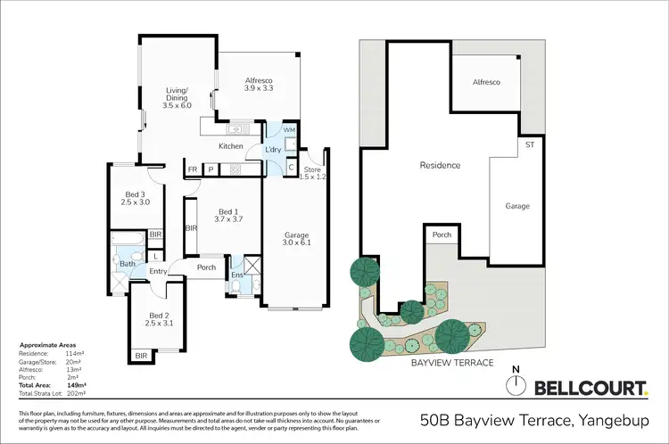Floorplan of Homely villa listing, 50b Bayview Terrace, Yangebup WA 6164