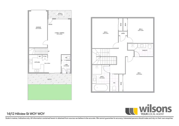 Floorplan of Homely townhouse listing, 14/12 Hillview Street, Woy Woy NSW 2256
