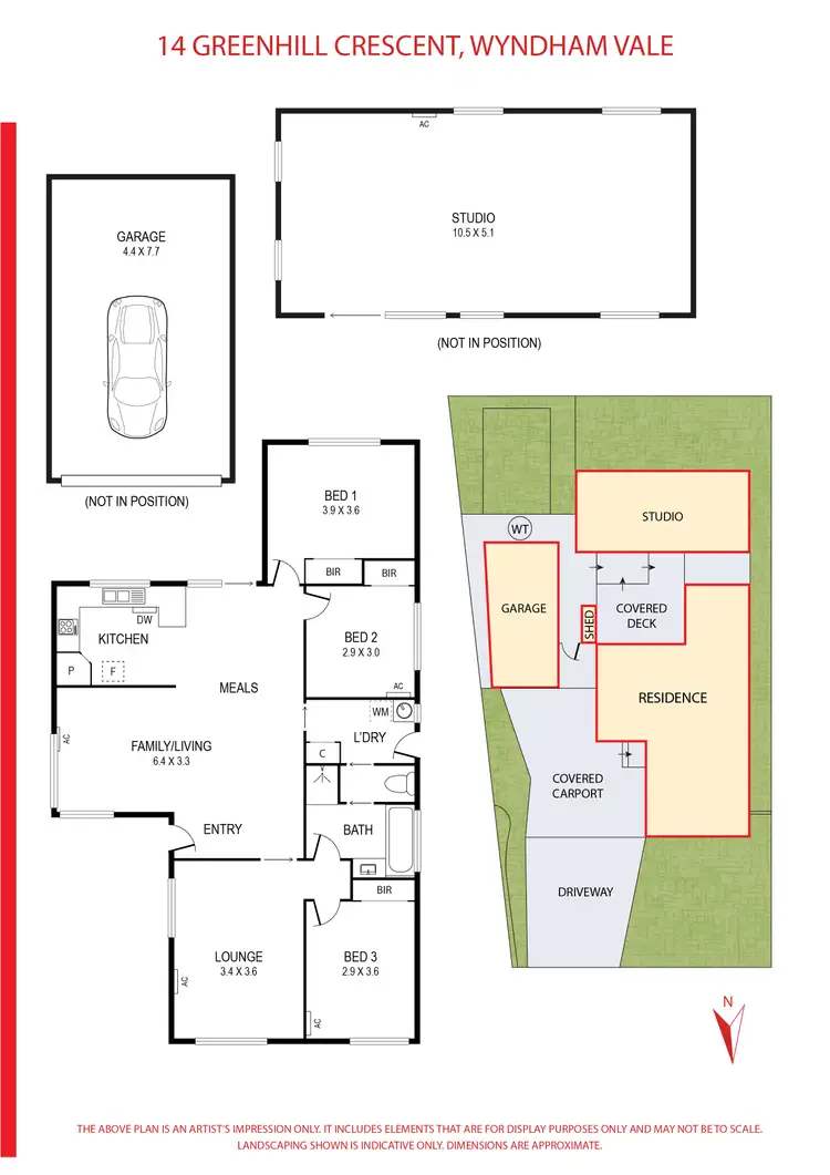 Floorplan of Homely house listing, 14 Greenhill Crescent, Wyndham Vale VIC 3024