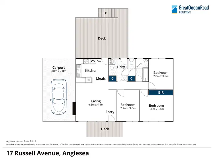 Floorplan of Homely house listing, 17 Russell Avenue, Anglesea VIC 3230