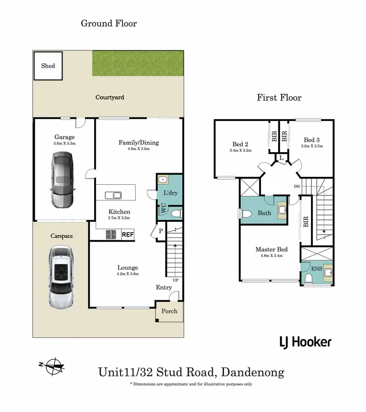 Floorplan of Homely townhouse listing, 11/32 Stud Road, Dandenong VIC 3175