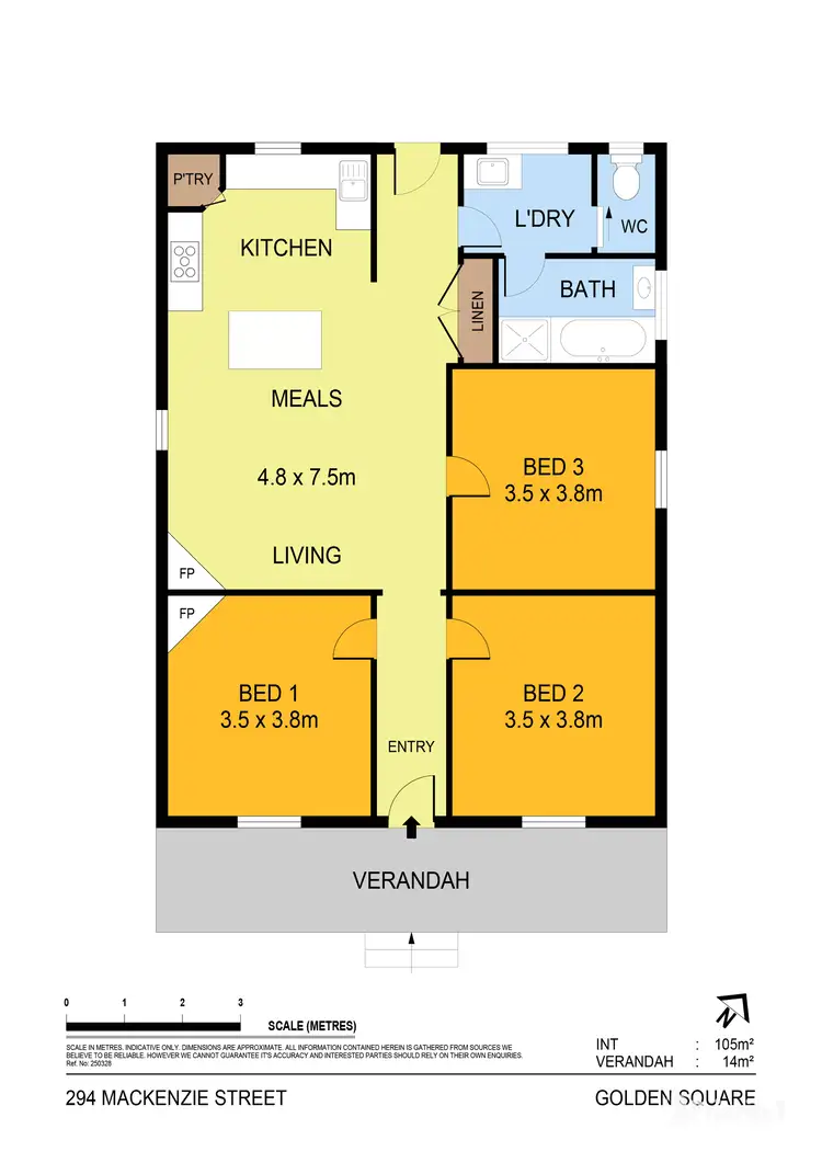 Floorplan of Homely house listing, 294 MacKenzie Street, Golden Square VIC 3555