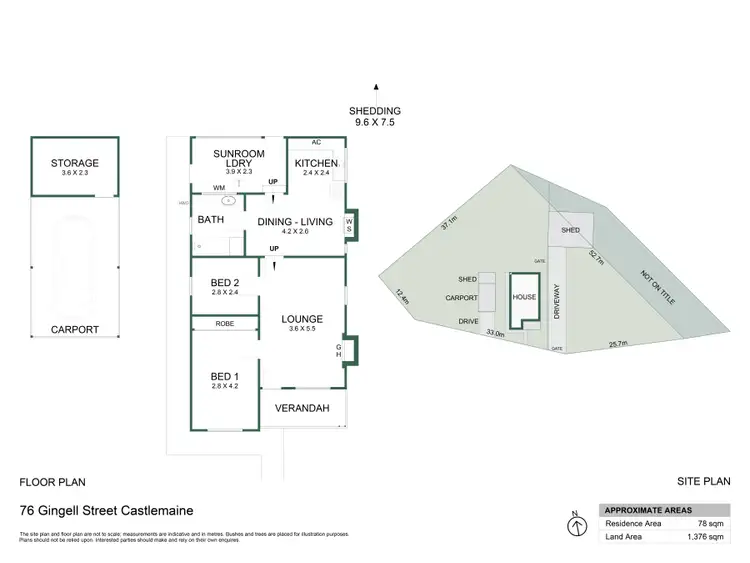 Floorplan of Homely house listing, 76 Gingell Street, Castlemaine VIC 3450