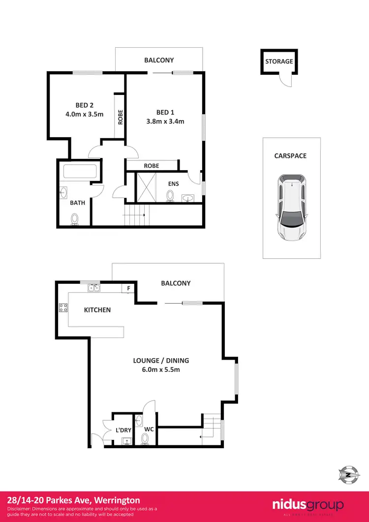 Floorplan of Homely unit listing, 28/14-20 Parkes Avenue, Werrington NSW 2747