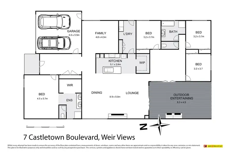 Floorplan of Homely house listing, 7 Castletown Boulevard, Weir Views VIC 3338