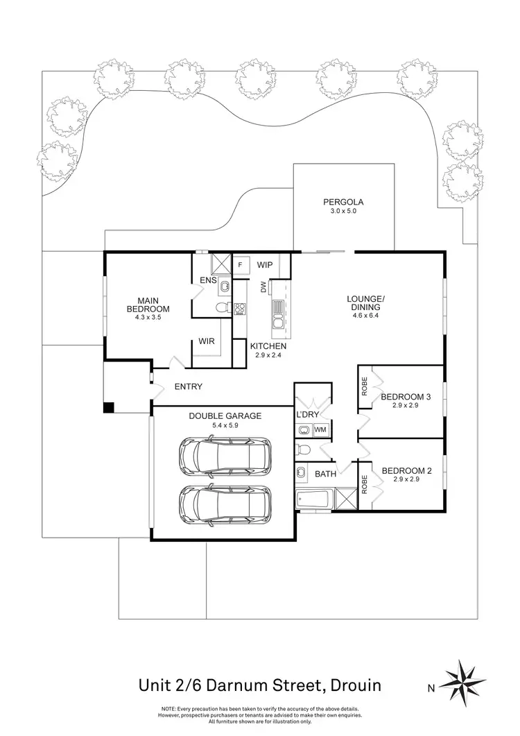 Floorplan of Homely house listing, 2/6 Darnum Street, Drouin VIC 3818