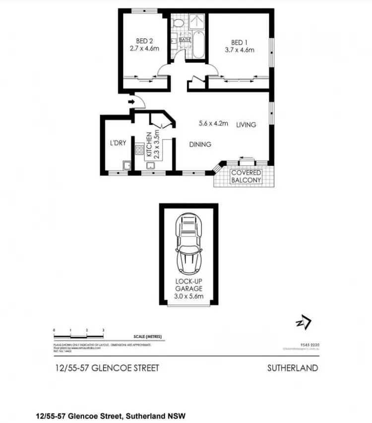 Floorplan of Homely unit listing, 12/55 Glencoe Street, Sutherland NSW 2232
