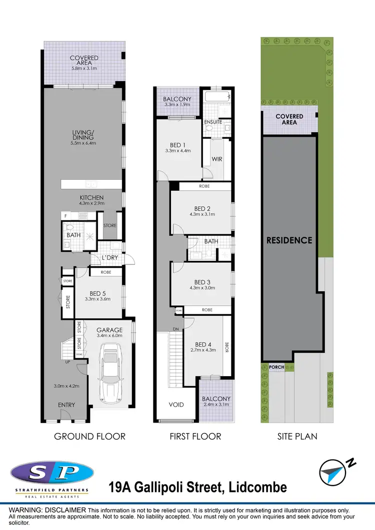 Floorplan of Homely semi-detached listing, 19A Gallipoli Street, Lidcombe NSW 2141