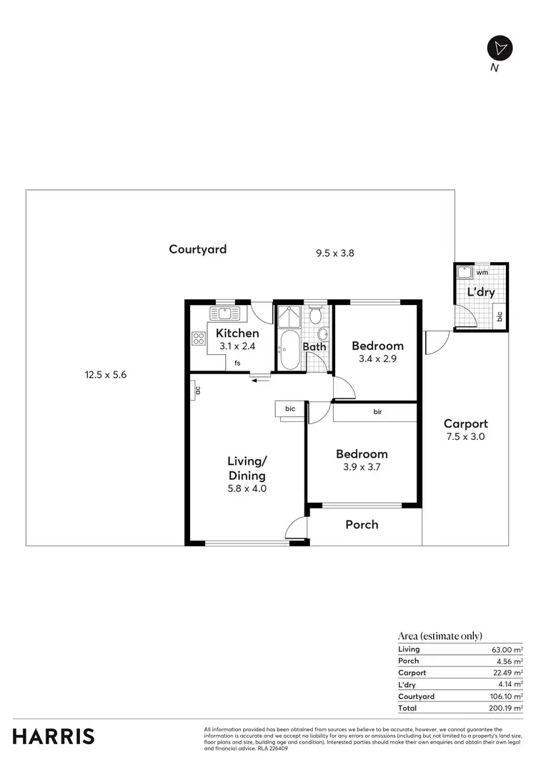 Floorplan of Homely unit listing, 4/12 Gordon Terrace, Rosslyn Park SA 5072