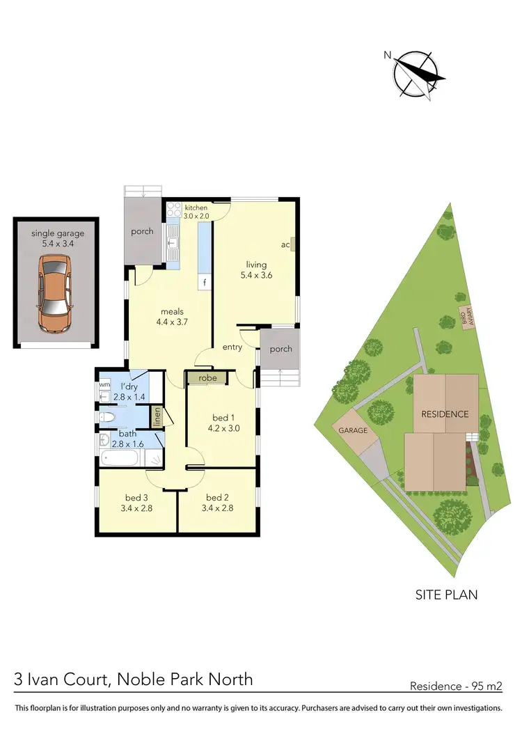 Floorplan of Homely house listing, 3 Ivan Court, Noble Park North VIC 3174