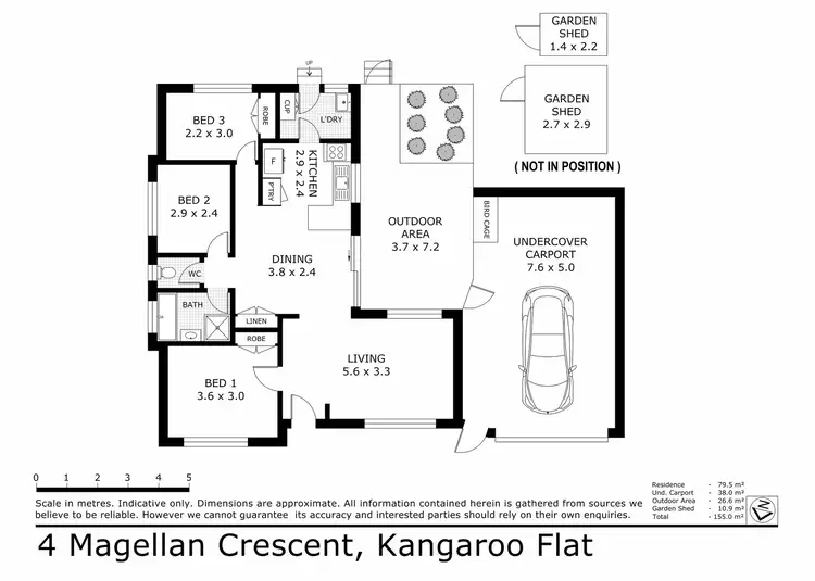 Floorplan of Homely house listing, 4 Magellan Crescent, Kangaroo Flat VIC 3555