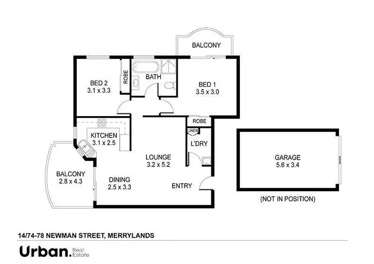 Floorplan of Homely apartment listing, 14/74-78 Newman Street, Merrylands NSW 2160