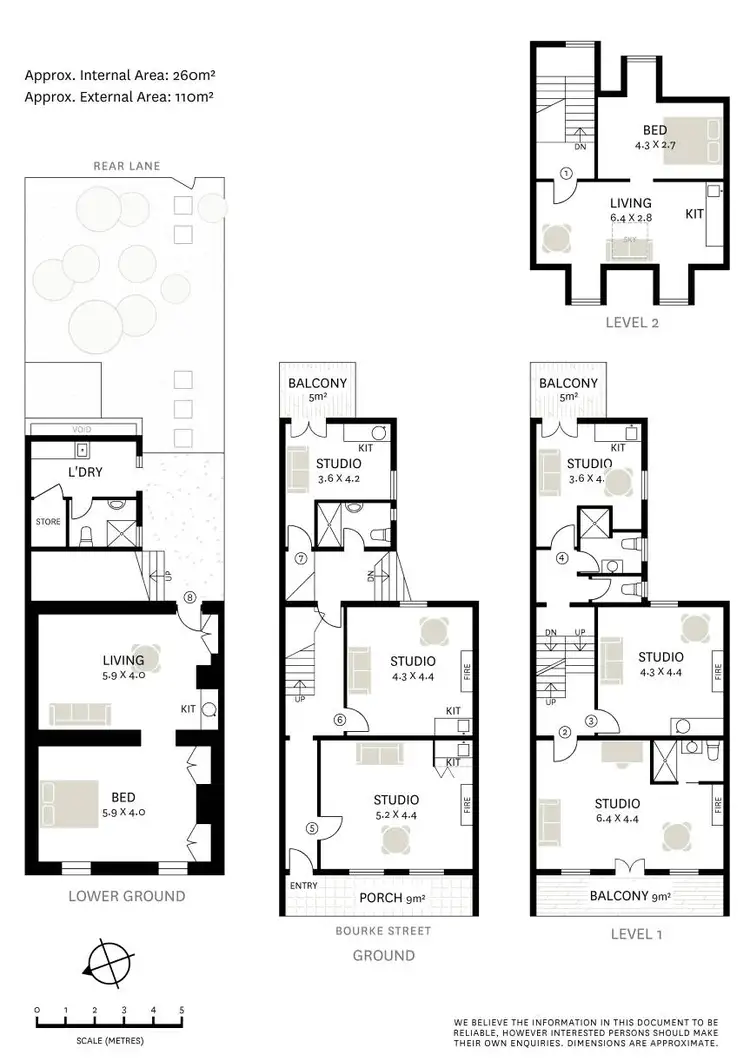 Floorplan of Homely block of units listing, 1-8/398 Bourke Street, Surry Hills NSW 2010