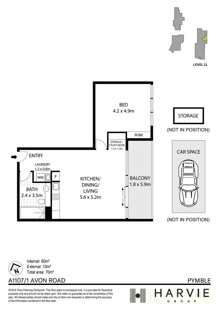 Floorplan of Homely apartment listing, A1107/1 Avon Road, Pymble NSW 2073