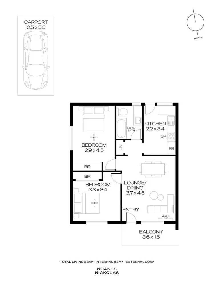 Floorplan of Homely unit listing, 8/383 Marion Road, Plympton SA 5038